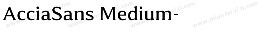 AcciaSans Medium字体转换
